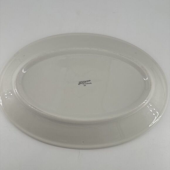 Platter Jackson China Gold Scroll pattern 13.5" L x 9.25” W Restaurantware MCM - Picture 8 of 13
